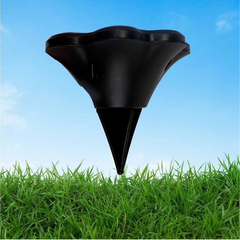 Ideaworks Solar LED Paw Print Pathway Lights Set of 4 Black JB9506‎ Garden Decor - Picture 5 of 11